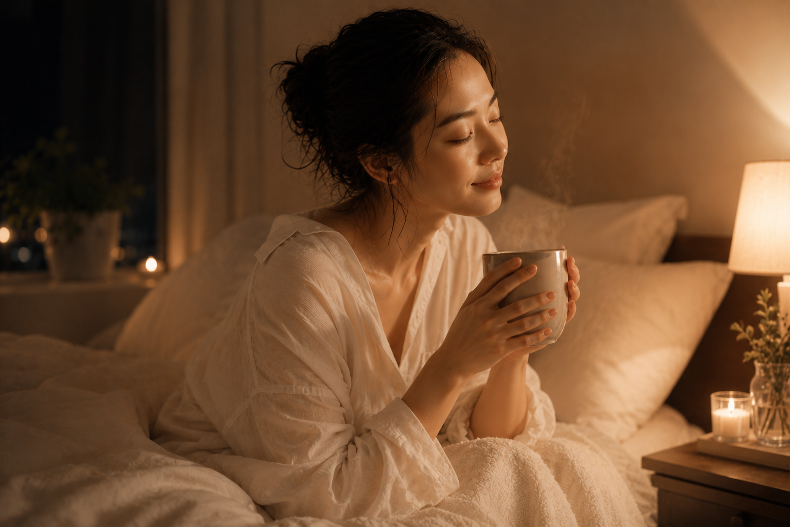 眠る前の静かな夜の時間