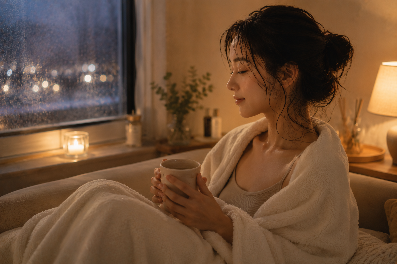 冬のお風呂上がりの静かな時間